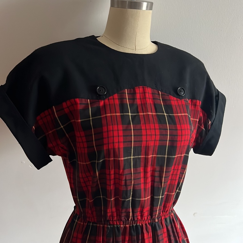 Leslie Fay Red Plaid Dress